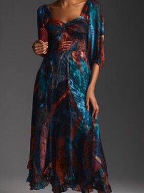 Hutch Colorful Abstract Midi Dress